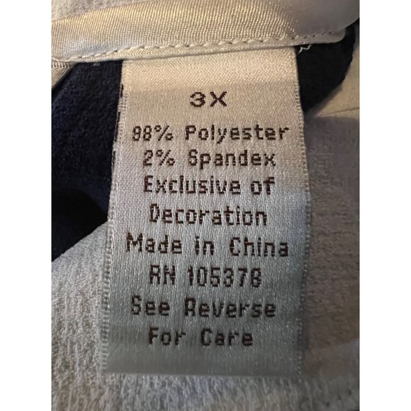 Draper’s & Damons 3X Jacket blouse Button front Embroidered Patchwork long sleev - Picture 13 of 14